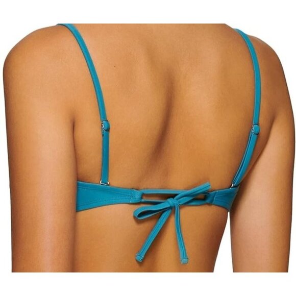 2/$30 NWT Hula Honey Medium Fringe Bandeau Bikini Top Blue Swimwear - Picture 5 of 12